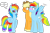 Size: 900x590 | Tagged: safe, artist:jaquelindreamz, applejack, applejack (male), rainbow blitz, rainbow dash, earth pony, pegasus, pony, appledash, appledash (straight), blushing, dashblitz, female, half r63 shipping, leg warmers, male, pomf, rule 63, self ponidox, shipping, straight, unshorn fetlocks, wingboner