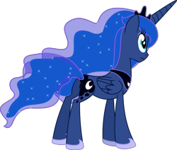 Size: 11407x9651 | Tagged: safe, artist:illumnious, princess luna, alicorn, pony, absurd resolution, gazing, simple background, solo, transparent background, vector