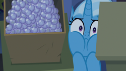 Size: 1280x720 | Tagged: safe, derpibooru import, screencap, trixie, pony, unicorn, road to friendship, female, mare, solo, squishy cheeks