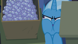 Size: 1280x720 | Tagged: safe, derpibooru import, screencap, trixie, pony, unicorn, road to friendship, female, mare, solo, squishy cheeks