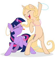 Size: 1200x1287 | Tagged: safe, artist:lysok, derpibooru import, twilight sparkle, oc, oc:taralicious, dancing, do the sparkle, ponified, self ponidox, tara strong, voice actor joke