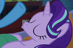 Size: 706x463 | Tagged: safe, derpibooru import, screencap, starlight glimmer, trixie, pony, unicorn, road to friendship, cropped, female, mare, sleeping, snorelight glimmer, snoring, solo focus