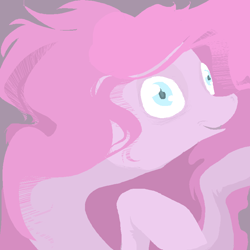 Size: 800x800 | Tagged: safe, artist:netherlips, pinkie pie, earth pony, pony, creepy, female, mare, pink coat, pink mane, solo