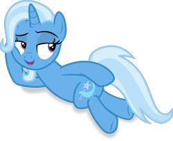 Size: 3581x2916 | Tagged: safe, artist:frownfactory, derpibooru import, trixie, pony, unicorn, road to friendship, .svg available, cheek squish, cutie mark, draw me like one of your french girls, female, horn, lidded eyes, looking back, lying down, mare, prone, raised eyebrow, seductive, seductive look, seductive pose, simple background, solo, squishy cheeks, stupid sexy trixie, svg, transparent background, vector