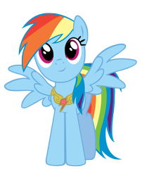 Size: 5000x6195 | Tagged: safe, artist:moonbrony, rainbow dash, pegasus, pony, absurd resolution, element of loyalty, elements of harmony, simple background, solo, transparent background, vector