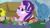 Size: 1920x1080 | Tagged: safe, derpibooru import, screencap, starlight glimmer, trixie, pony, unicorn, road to friendship, discovery family logo, duo, female, flower, hammock, mare, scrunchy face