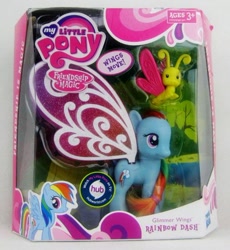 Size: 500x543 | Tagged: safe, rainbow dash, pony, brushable, glimmer wings, irl, official, photo, toy