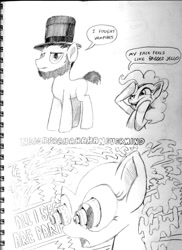 Size: 747x1024 | Tagged: safe, artist:docwario, pinkie pie, earth pony, pony, abraham lincoln, american presidents, drugs, junkie pie, wat