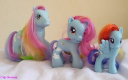 Size: 1280x808 | Tagged: safe, rainbow dash, rainbow dash (g3), g3, g3.5, g4, irl, photo, toy