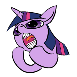 Size: 450x450 | Tagged: safe, artist:atmoatatpart3randomstarwarstitle, derpibooru import, twilight sparkle, pony, unicorn, female, horn, mare, purple coat, purple mane, solo