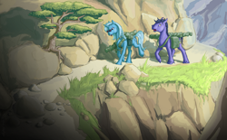 Size: 1200x743 | Tagged: safe, artist:adeptus-monitus, derpibooru import, trixie, oc, pony, unicorn, female, mare, mountain