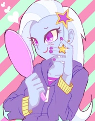 Size: 580x739 | Tagged: safe, artist:susu, derpibooru import, trixie, equestria girls, nail polish, solo