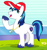 Size: 529x567 | Tagged: safe, shining armor, pony, unicorn, games ponies play, hat, smiling, whistle