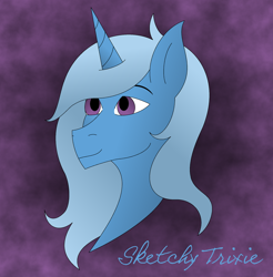 Size: 1280x1299 | Tagged: safe, artist:discordedjackreplies, derpibooru import, trixie, pony, unicorn, asksketchytrixie, female, mare, solo