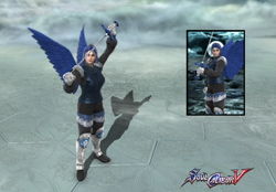 Size: 853x595 | Tagged: safe, artist:tychotma-1, princess luna, human, 3d, humanized, soul calibur, sword, video game, winged humanization