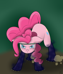 Size: 1500x1750 | Tagged: safe, artist:terra-aquis, pinkie pie, earth pony, pony, claws, female, mare, pink coat, pink mane, solo