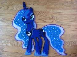 Size: 2592x1936 | Tagged: safe, artist:oddishponygirl, princess luna, craft, irl, perler beads, photo, solo