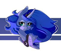 Size: 2633x2278 | Tagged: safe, artist:tomat-in-cup, princess luna, alicorn, pony, bedroom eyes, bust, female, jewelry, looking at you, mare, peytral, simple background, solo, tiara, transparent background