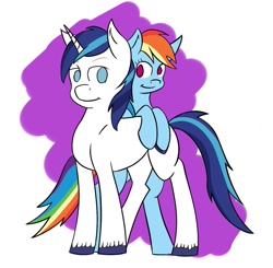 Size: 903x885 | Tagged: safe, artist:moonshine, shining armor, pony, unicorn, female, male, shiningdash, shipping, straight