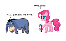 Size: 1548x974 | Tagged: safe, artist:jammaren, pinkie pie, earth pony, pony, crossover, eeyore, winnie the pooh