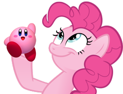 Size: 990x759 | Tagged: artist needed, source needed, safe, pinkie pie, earth pony, pony, kirby (character), look what pinkie found