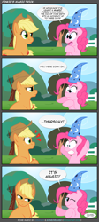 Size: 1250x2782 | Tagged: safe, artist:epulson, applejack, pinkie pie, earth pony, pony, applepie, comic, female, lesbian, shipping