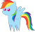 Size: 3000x2781 | Tagged: safe, artist:miketheuser, rainbow dash, pegasus, pony, high res, pointy ponies, simple background, solo, transparent background, vector