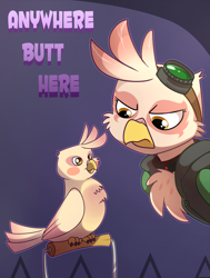 Size: 1132x1500 | Tagged: safe, artist:madmax, oc, oc only, oc:paharita, bird, griffon, fallout equestria, fallout equestria: anywhere but here, fanfic art