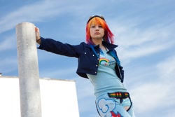 Size: 1000x667 | Tagged: safe, rainbow dash, human, cosplay, irl, irl human, photo, russian, solo