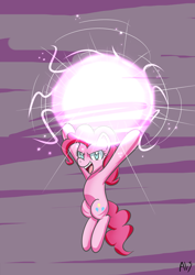 Size: 3507x4960 | Tagged: safe, artist:datahmedz, pinkie pie, earth pony, pony, hotblooded pinkie pie, solo, spirit bomb