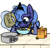 Size: 1400x1350 | Tagged: safe, artist:ramott, princess luna, alicorn, pony, baking, bowl, filly, flour, frown, levitation, magic, mixing bowl, simple background, sketch, solo, telekinesis, white background, woona