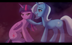 Size: 1280x800 | Tagged: source needed, safe, derpibooru import, trixie, twilight sparkle, twilight sparkle (alicorn), alicorn, body swap, crying, female, lesbian, princess trixie sparkle, shipping, twixie, youtube