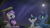 Size: 2560x1441 | Tagged: safe, artist:regolithx, night light, shining armor, twilight sparkle, twilight velvet, pony, unicorn, constellation, filly, filly twilight sparkle, happy, mare in the moon, moon, shooting star, stargazing, telescope