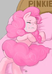 Size: 700x990 | Tagged: safe, artist:diasfox, pinkie pie, earth pony, pony, crying, female, mare, pink coat, pink mane, solo