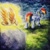 Size: 2086x2076 | Tagged: dead source, safe, artist:dimwitdog, rainbow dash, pegasus, pony, crying, fanfic art, gravestone, high res, implied death, jewelry, rain, sad, solo, tiara, traditional art