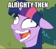 Size: 230x200 | Tagged: safe, derpibooru import, twilight sparkle, alrighty then, image macro, insanity, jim carrey