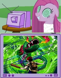 Size: 581x737 | Tagged: safe, pinkie pie, pony, earthbound, exploitable meme, meme, pinkamena diane pie, tv meme