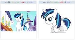 Size: 524x280 | Tagged: safe, shining armor, pony, unicorn, animal crossing, crossover, exploitable meme, filly, juxtaposition, juxtaposition win, meta, villager