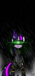 Size: 400x856 | Tagged: safe, artist:kaliptro, derpibooru import, twilight sparkle, alternate hairstyle, catsuit, future twilight, konami, metal gear, night vision goggles