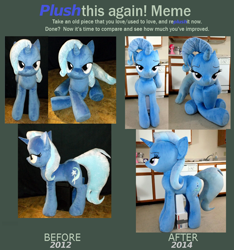 Size: 1200x1280 | Tagged: safe, artist:doublebackstitcharts, derpibooru import, trixie, pony, unicorn, female, irl, mare, photo, plushie