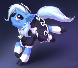 Size: 1200x1050 | Tagged: safe, artist:hioshiru, derpibooru import, trixie, pony, unicorn, blushing, clothes, cute, diatrixes, female, hnnng, maid, mare, solo