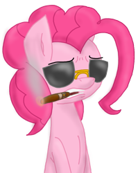 Size: 629x792 | Tagged: safe, artist:efrejok, pinkie pie, earth pony, pony, cigar, smoking, solo