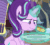 Size: 723x648 | Tagged: safe, derpibooru import, screencap, starlight glimmer, trixie, pony, unicorn, road to friendship, animated, cropped, eating, female, food, glowing horn, grumpy, haycakes, magic, mare, pancakes, solo focus, telekinesis