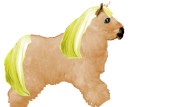 Size: 586x353 | Tagged: safe, applejack, earth pony, fluffy pony, pony, realistic, simple background, solo