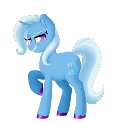 Size: 1500x1500 | Tagged: safe, artist:fannytastical, derpibooru import, trixie, pony, unicorn, female, raised hoof, simple background, smiling, smirk, solo, transparent background