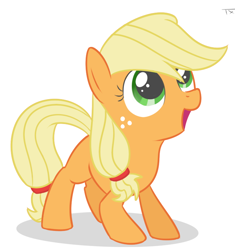 Size: 702x746 | Tagged: safe, artist:tex, applejack, earth pony, pony, filly, foal, solo