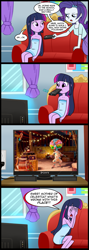 Size: 713x2000 | Tagged: safe, artist:madmax, edit, rarity, twilight sparkle, human, equestria girls, afro circus, circus afro, comic, exploitable meme, meme, obligatory pony, tv meme, what's wrong with this place