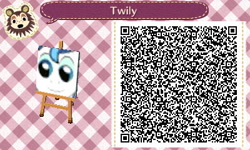 Size: 400x240 | Tagged: safe, shining armor, pony, unicorn, 3ds, animal crossing, qr code, twily face
