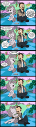 Size: 571x2000 | Tagged: safe, artist:madmax, pinkie pie, human, pony, comic, crossover, crossover shipping, discorded, family guy, female, francis, human fetish, human on pony action, kismesis, kissing, left 4 dead, male, reference, shipping, straight, wat