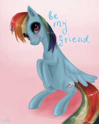 Size: 2000x2500 | Tagged: safe, artist:valeriyashyshkina, rainbow dash, pegasus, pony, female, high res, mare, solo